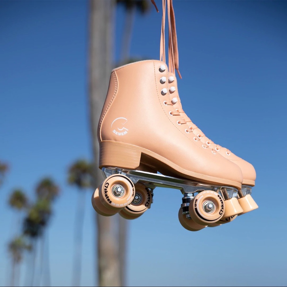 C7 Premium Quad Roller Skates in Peachy Keen